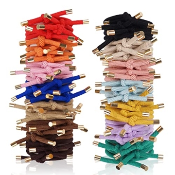 56 Premium Hair Tie Elastics for Women - 14 Colors