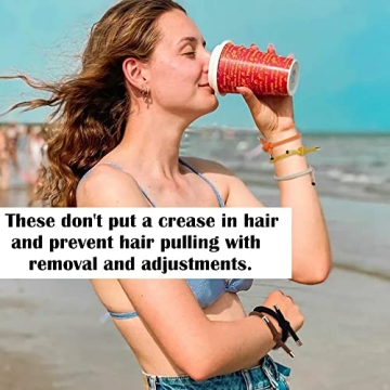 56 Premium Hair Tie Elastics for Women - 14 Colors