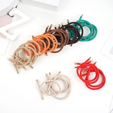 56 Premium Hair Tie Elastics for Women - 14 Colors