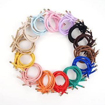 56 Premium Hair Tie Elastics for Women - 14 Colors
