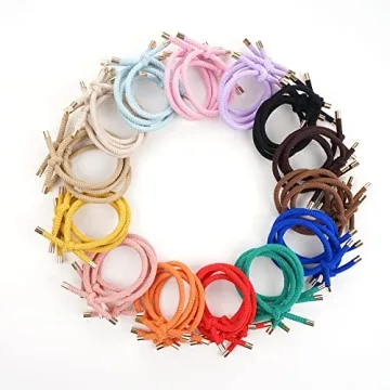 56 Premium Hair Tie Elastics for Women - 14 Colors