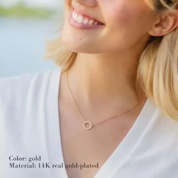 Ldurian Gold Dainty Necklace, Layered Silver Necklaces for Women, 14K Gold-Plated Layering Chokers for Women, Dainty Butterfly Stack Jewelry