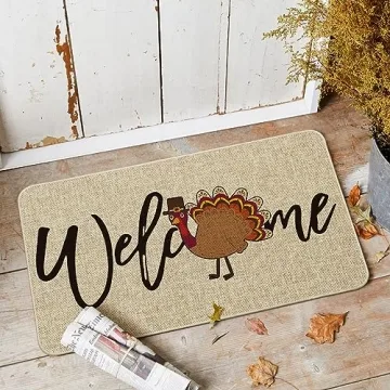 Thanksgiving Welcome Doormat for Festive Decor