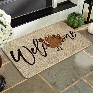 Thanksgiving Welcome Doormat for Festive Decor