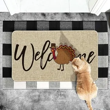 Thanksgiving Welcome Doormat for Festive Decor