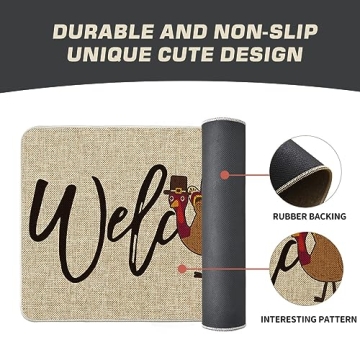Thanksgiving Welcome Doormat for Festive Decor