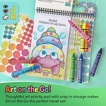 Bright Stripes Travel Coloring Kit for Mess-Free Fun