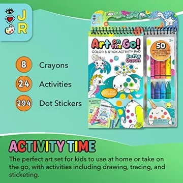 Bright Stripes Travel Coloring Kit for Mess-Free Fun