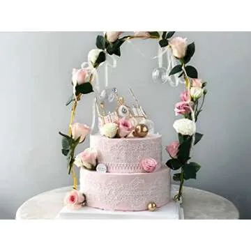 Embossing Lace Fondant Molds, Multi Circle Flowers Lace Mat Wedding Cake Decoration Tool, Rattan Shaped Cupcake Mat Silicone Molds Set of 2