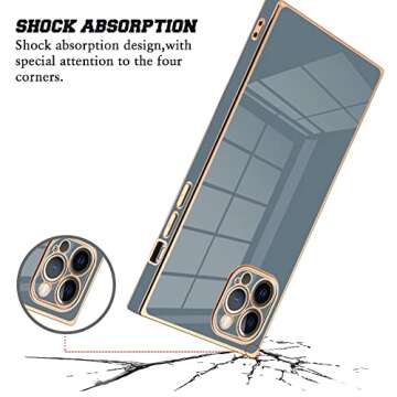 KANGHAR Case Compatible with iPhone 12 Pro Luxury Cute Plating Design Case Full-Body Anti-Scratch Sh...