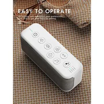 OnLyee Sound Machine for Adults, USB Rechargeable White Noise Machine for Office Privacy & Noise Canceling, 42 Soothing Sound with Lullabies & Fan Sounds, Auto-Off Timer & 8-Level Volume Control