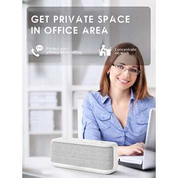 OnLyee Sound Machine for Adults, USB Rechargeable White Noise Machine for Office Privacy & Noise Canceling, 42 Soothing Sound with Lullabies & Fan Sounds, Auto-Off Timer & 8-Level Volume Control