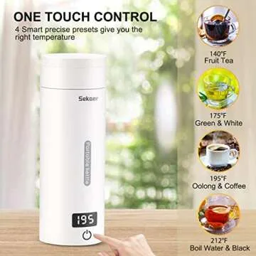 Compact Sekaer Electric Tea Kettle for Travelers