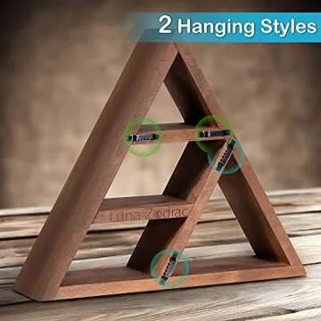LUNA ZODIAC Triangle Shelf for Crystals - Elegant Design