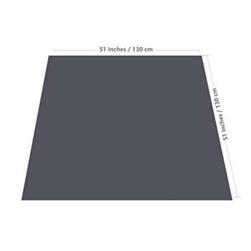 Splat Mat for Under High Chair/Arts/Crafts, WOMUMON Washable Spill Waterproof Anti-Slip Floor Protec...