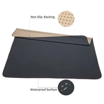 Splat Mat for Under High Chair/Arts/Crafts, WOMUMON Washable Spill Waterproof Anti-Slip Floor Protector Splash Mat, Messy and Table Cloth