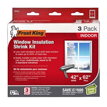 Frost King V73/3H Shrink Window Kit - 42 x 62 in - 3 Pack