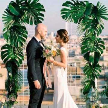 36 Pcs 3 Kinds Artificial Palm Leaves Tropical Plant Faux Leaves Safari Leaves Hawaiian Luau Party Suppliers Decorations,Tiki Aloha Jungle Beach Birthday Table Leave Decorations