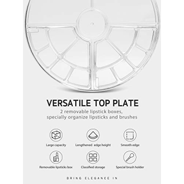 Syntus 360 Rotating Makeup Organizer Adjustable Spinning Holder