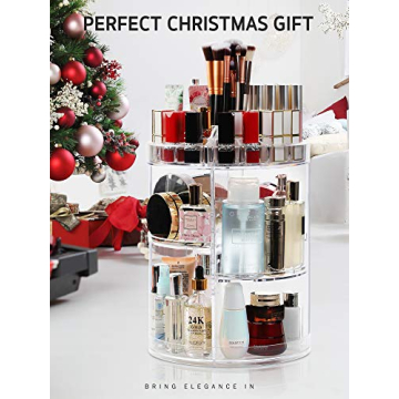 Syntus 360 Rotating Makeup Organizer Adjustable Spinning Holder