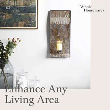 Elegant Mosaic Wall Candle Holder Set for Home Decor