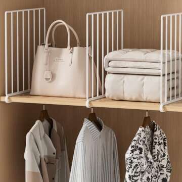 Urban Deco 8PK Wire Shelf Dividers for Closet Organization