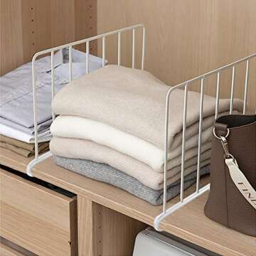 Urban Deco 8PK Wire Shelf Dividers for Closet Organization