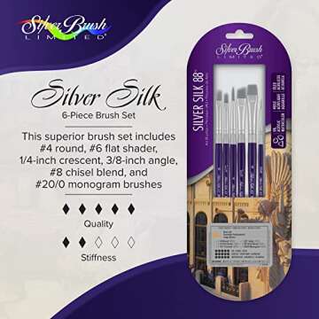 Silver Brush Limited SK-8104S 6-Piece Paint Brush Set