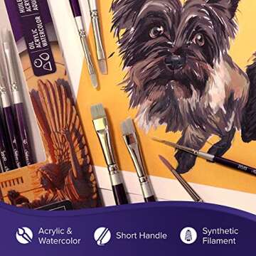 Silver Brush Limited SK-8104S 6-Piece Paint Brush Set