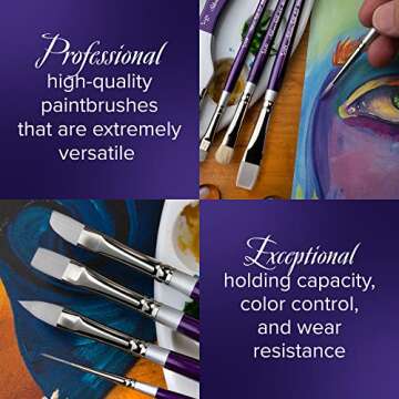 Silver Brush Limited SK-8104S 6-Piece Paint Brush Set