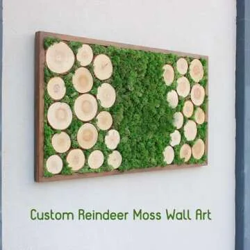 prefleur Preserved Reindeer Craft Moss Natural Green DIY Kit Gardenning Art Wall Decor Florist Easter Table Decor Wedding Decor (0.85lb)(Green-02)