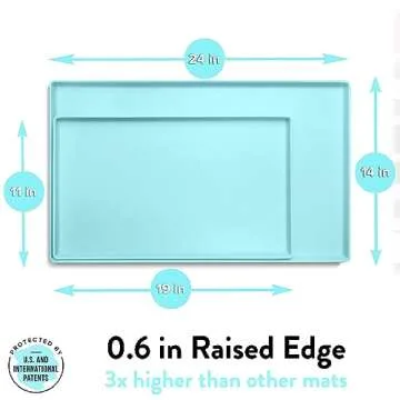 CatGuru Cat Food Mat, Small & Large Pet Food Mat, 100% Waterproof Cat Mat for Food and Water, Silico...