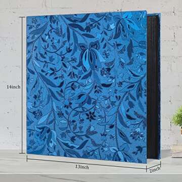 RECUTMS Photo Album 4x6 600 Photos PU Leather Cover Large Wedding Photo Books Black Pages Horizontal...