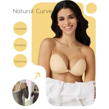 Niidor Strapless Adhesive Bra for Backless Dresses