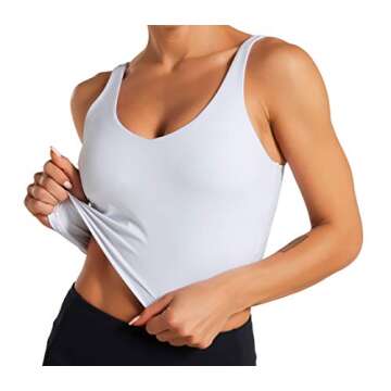 Dragon Fit Sports Bra for Women Longline Padded Bra Yoga Crop Tank Tops Fitness Workout Running Top ...