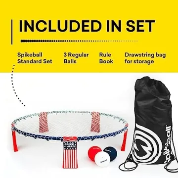 Spikeball Red White Blue Standard 3 Ball Kit