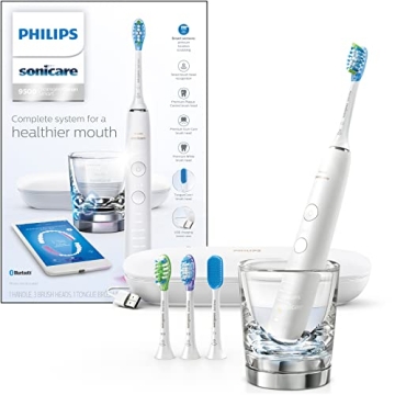Philips Sonicare DiamondClean Smart 9500 Rechargeable Electric Power Toothbrush, White, HX9924/01