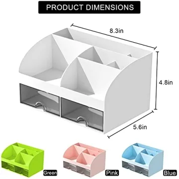 COMFYROOM Desk Organizer - 6 Compartments & 2 Drawers