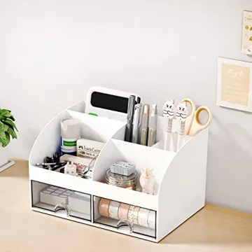 COMFYROOM Desk Organizer - 6 Compartments & 2 Drawers