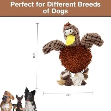 Ethical Pets Gigglers Chicken Dog Toy, 12-Inch, Assorted