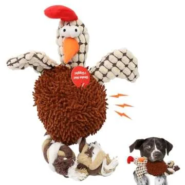 Ethical Pets Gigglers Chicken Dog Toy, 12-Inch, Assorted