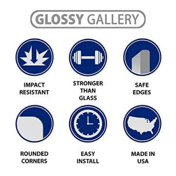 Glossy Gallery Wave Shatterproof Acrylic Safety Mirror - 12in x 48in