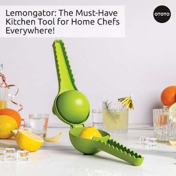 OTOTO New Crocodile Lemon Squeezer - Lemon Lime Squeezer, Lemon Press, Citrus Press - Lemon Juicer Squeezer Juice Squeezer Lemon and Lime Squeezer Hand Juicer Citrus Squeezer Cool Kitchen Gadgets