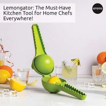 OTOTO New Crocodile Lemon Squeezer - Lemon Lime Squeezer, Lemon Press, Citrus Press - Lemon Juicer Squeezer Juice Squeezer Lemon and Lime Squeezer Hand Juicer Citrus Squeezer Cool Kitchen Gadgets