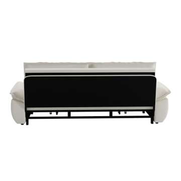 Neylory 70.1" Queen Pull Out Sofa Bed, 3 in 1 Convertible Sleeper Sofa, Velvet Loveseat Couch for Living Room, Apartment, Small Space, Beige