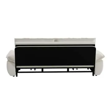 Neylory 70.1" Queen Pull Out Sofa Bed, 3 in 1 Convertible Sleeper Sofa, Velvet Loveseat Couch for Living Room, Apartment, Small Space, Beige