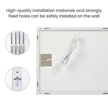 Space Heater for Indoor Use 1000W, Infrared Heating Panel, 100% Flame Retardant Material, Rapid and Safe Heating, Wall-mounted, 7X24 Timer- 𝟏𝟎-𝐘𝐄𝐀𝐑 𝐖𝐀𝐑𝐑𝐀𝐍𝐓𝐘