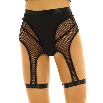 Stylish iEFiEL Women's Fishnet Cutout Booty Shorts