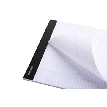 Mintra Office Legal Pads - ((BASIC WHITE 6pk, 8.5in x 11in, NARROW RULED)) - 50 Sheets per Notepad, Micro perforated Writing Pad, Notebook Paper for School, College, Office, Business