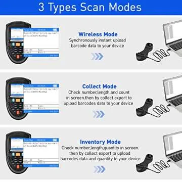 JRHC Wireless Barcode Scanner with Charging Base 2-in-1
